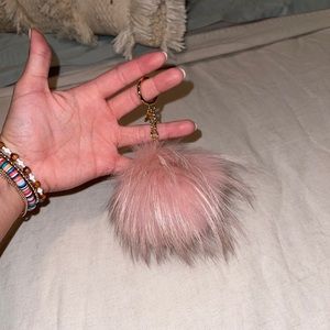 Michael Kors pompom keychain